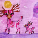 Рисунок "Волшебный  сон о волшебных животных" на конкурс "Конкурс детского рисунка "Рисовашки - 1-6 серии""