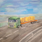 Рисунок "Euro Truck Simulator 2" на конкурс "Конкурс детского рисунка "Миры компьютерных игр""