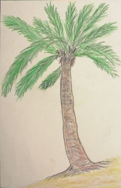 Детский рисунок - Пальма