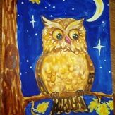 Рисунок "Ночная птица" на конкурс "Конкурс детского рисунка "Любимое животное - 2018""