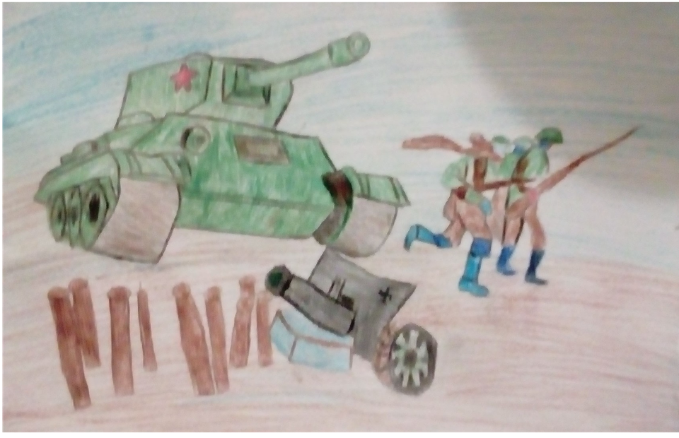 Детский рисунок - Военная техника