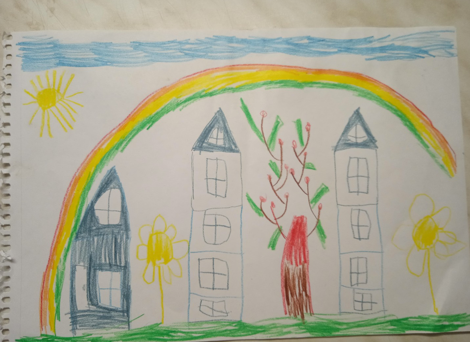 Детский рисунок - Счастливый летний день