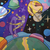 Рисунок "В поисках новых планет" на конкурс "Конкурс творческого рисунка “Свободная тема-2024""