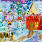 Рисунок "Краски зимы" на конкурс "Конкурс творческого рисунка “Свободная тема-2022”"