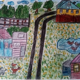 Рисунок "Цветущая улица"