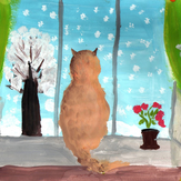 Рисунок "Мой великолепный кот" на конкурс "Конкурс детского рисунка "Любимое животное - 2018""