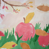 Рисунок "Натюрморт с яблоками" на конкурс "Конкурс творческого рисунка “Свободная тема-2019”"
