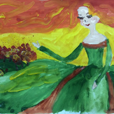 Рисунок "Девушка Осень" на конкурс "Конкурс творческого рисунка “Свободная тема-2019”"