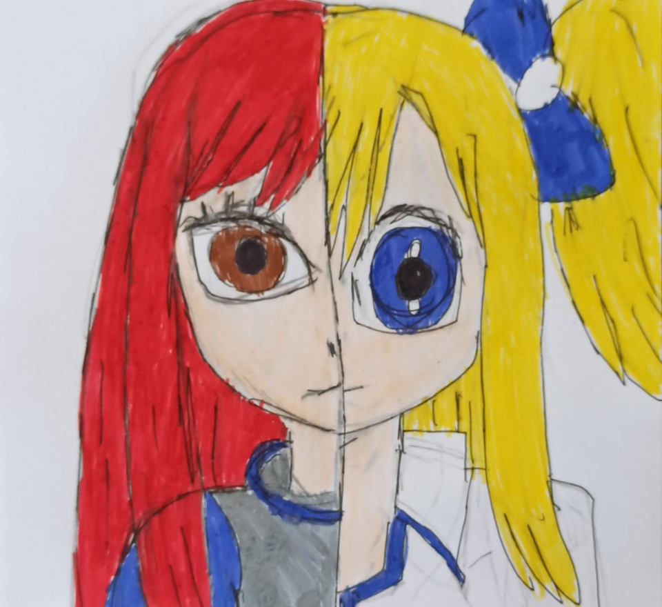 Детский рисунок - Люси и Эльза