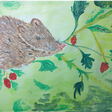 Рисунок "Мышка и ягодки" на конкурс "Конкурс творческого рисунка “Свободная тема-2021”"