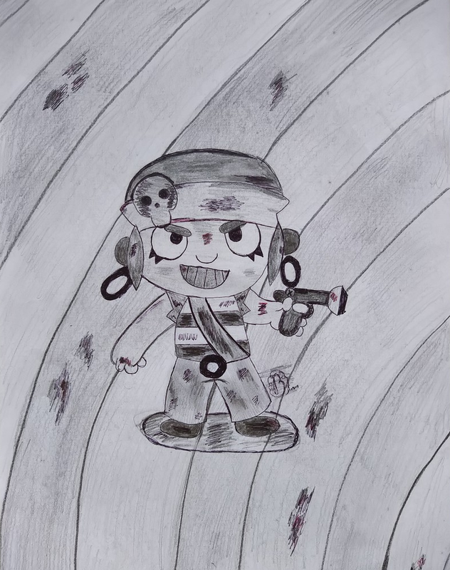 Детский рисунок - Пиратка Пенни