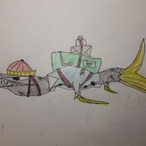 Рисунок "Рыба-турист" на конкурс "Конкурс детского рисунка “Невероятные животные - 2018”"