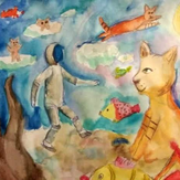 Рисунок "планета кошек" на конкурс "Конкурс детского рисунка “Таинственный космос - 2022”"