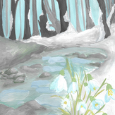 Рисунок "Весенний лес" на конкурс "Конкурс детского рисунка "Весеннее настроение - 2022""