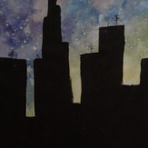 Рисунок "Ночь в городе"