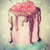 Рисунок "Торт с вишней"