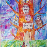 Рисунок "Школа зверят открывает двери" на конкурс "Супер-конкурс детского рисунка "Школа Зверят""