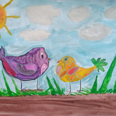 Рисунок "Райские птички" на конкурс "Конкурс творческого рисунка “Свободная тема-2021”"