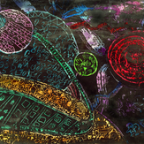 Рисунок "Планеты мостов" на конкурс "Конкурс детского рисунка “Таинственный космос - 2018”"