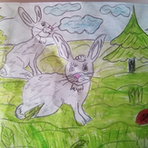 Рисунок "зайцы"