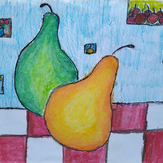 Рисунок "Натюрморт с двумя грушами"