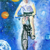 Рисунок "Велопрогулка по Млечному пути" на конкурс "Второй конкурс детского рисунка по 3-й серии "Волшебные Сны""