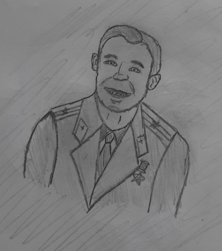 Детский рисунок - Гагарин