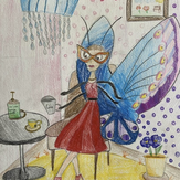Рисунок "Вам чай или кофе" на конкурс "Конкурс творческого рисунка “Свободная тема-2021”"