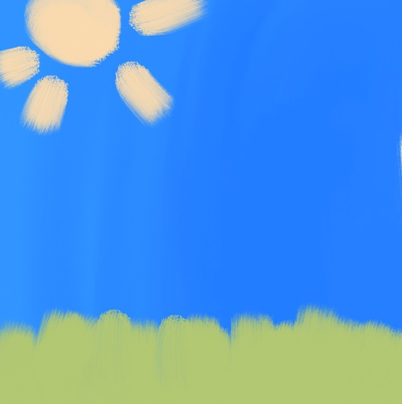 Детский рисунок - Трава