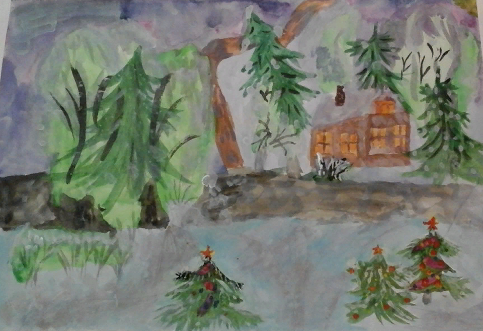 Детский рисунок - Сказки леса