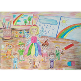 Рисунок "Веселая компания" на конкурс "Конкурс детского рисунка "Рисовашки - 1-6 серии""