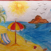 Рисунок "Радужные краски лета"