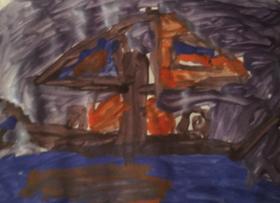 Детский рисунок - Корабль