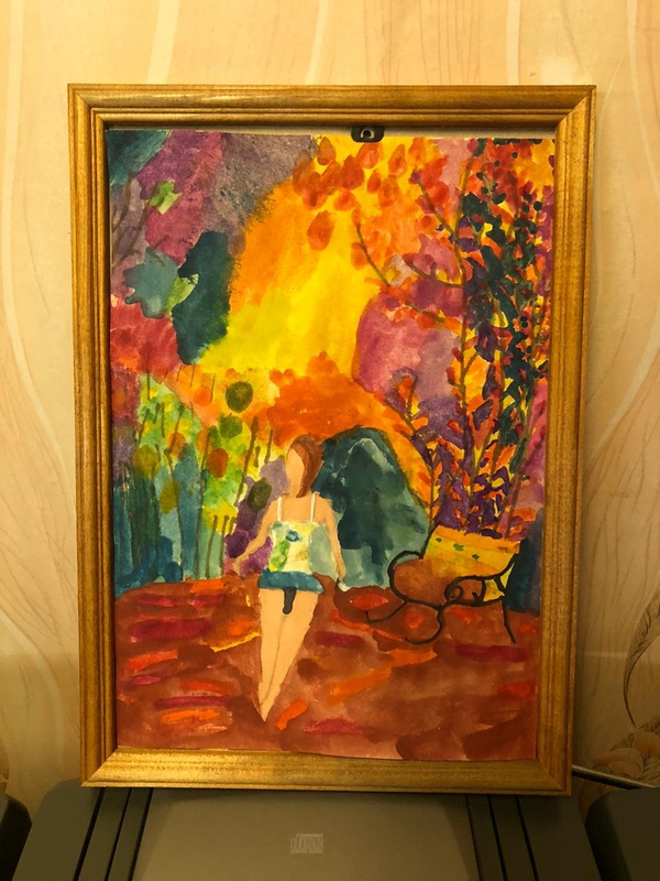 Детский рисунок - Осенняя прогулка