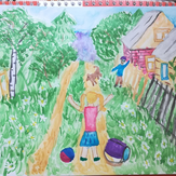 Рисунок "Мой отдых в деревне"