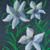 Рисунок "Белые лилии" на конкурс "Конкурс творческого рисунка “Свободная тема-2019”"