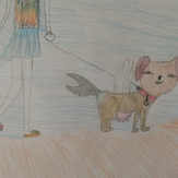 Рисунок "Магический щенок" на конкурс "Конкурс детского рисунка “Невероятные животные - 2018”"