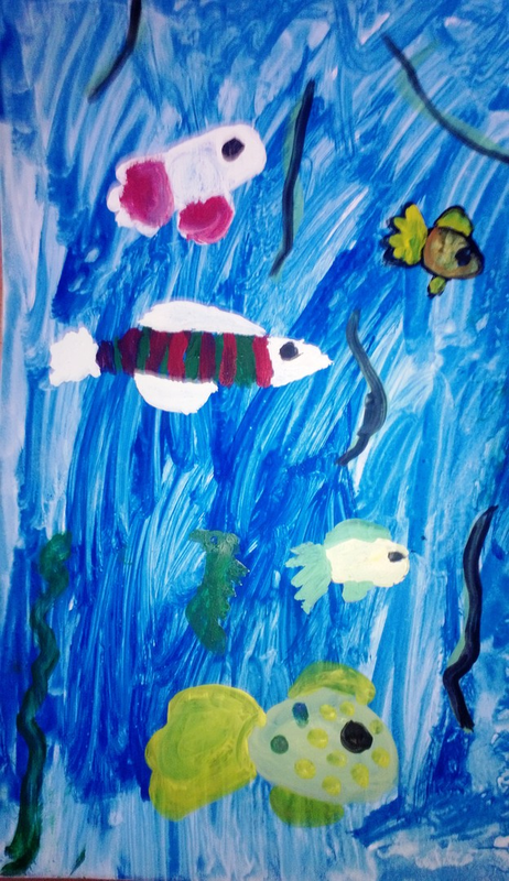Детский рисунок - Мой аквариум