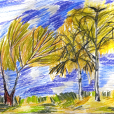 Рисунок "Осенние деревья" на конкурс "Конкурс рисунка "Осенний листопад 2017""