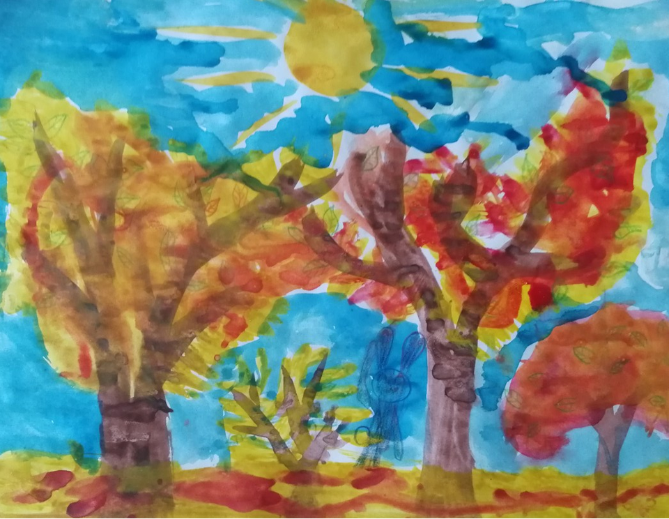 Детский рисунок - Осенняя пора