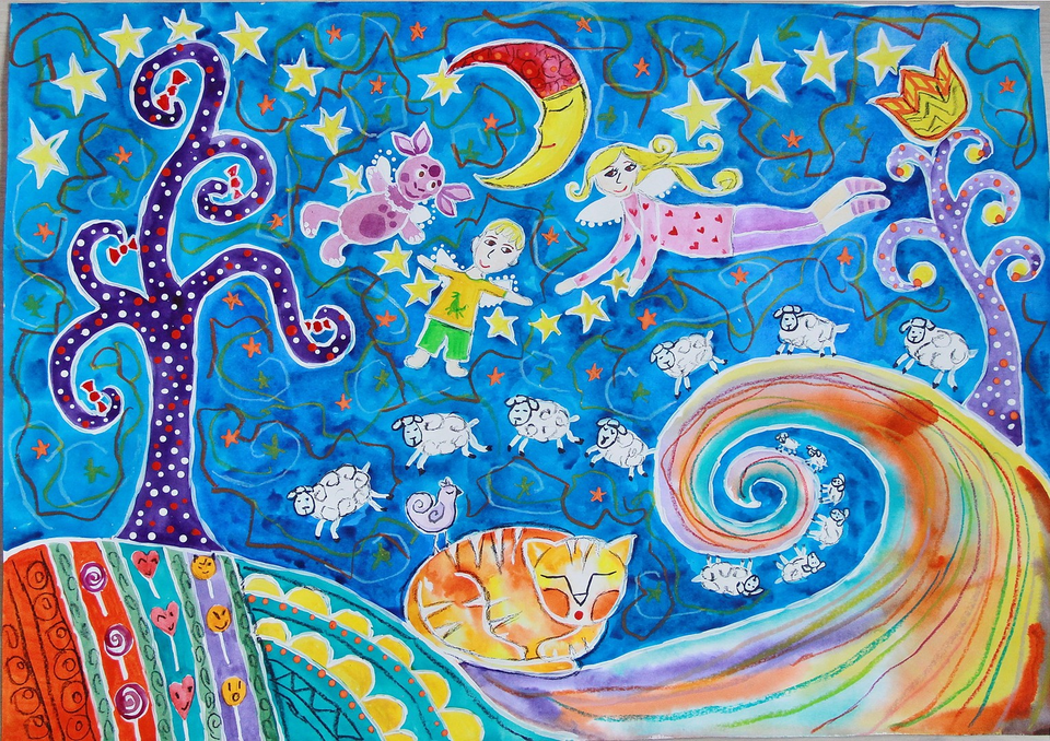 Детский рисунок - Волшебный сон