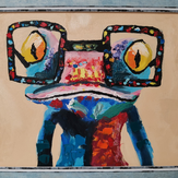 Рисунок "Стильный лягушонок" на конкурс "Конкурс творческого рисунка “Свободная тема-2022”"