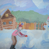 Рисунок "Зимние каникулы"