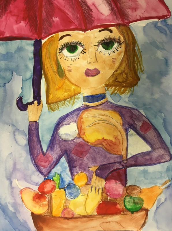 Детский рисунок - Осенняя порa