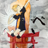 Рисунок "Ворон" на конкурс "Конкурс детского рисунка "Персонажи Аниме""