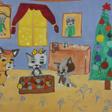 Рисунок "Три котенка" на конкурс "Конкурс детского рисунка "Мультяшки 2017""