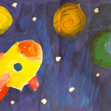 Рисунок "Ракета для полёта на Луну для мелков" на конкурс "Конкурс детского рисунка "Рисовашки и друзья""