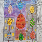 Рисунок "весенняя пасхальная радость" на конкурс "Конкурс детского рисунка "Весеннее настроение - 2022""