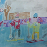 Рисунок "Лыжные гонки" на конкурс "Конкурс детского рисунка “Спорт в нашей жизни”"