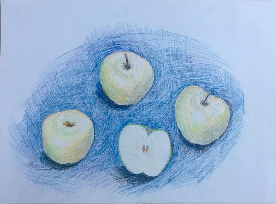 Детский рисунок - Яблоки